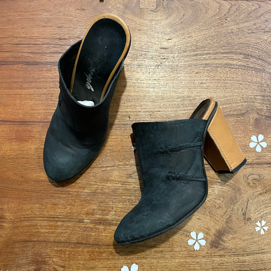 free people leather stateside mules - size 38