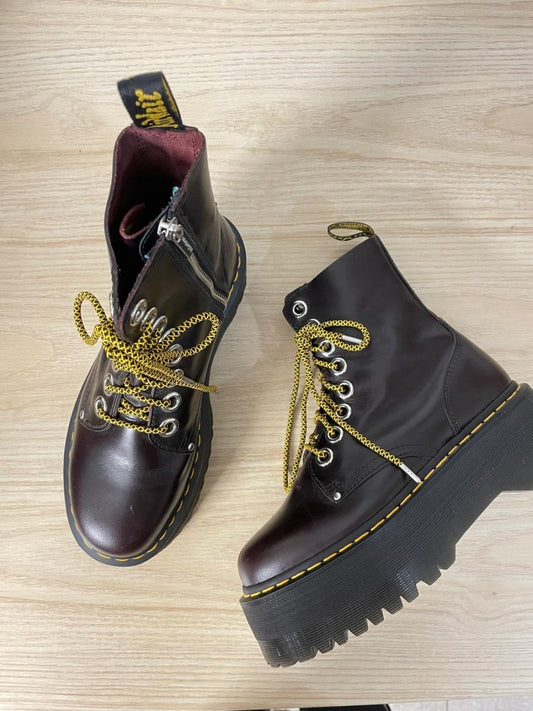 doc martens jadon max oxblood platform boots - good market thrift store