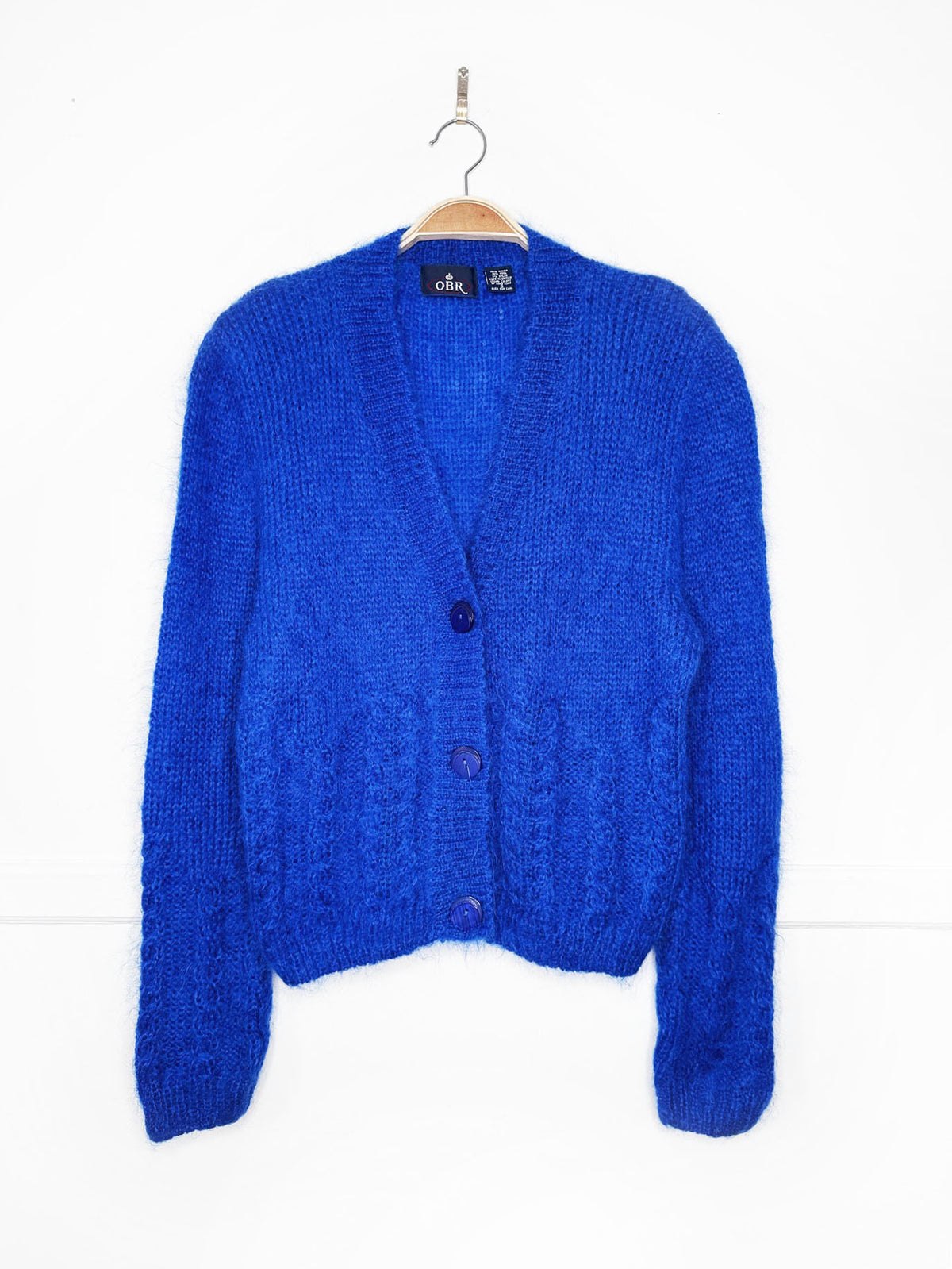 vintage OBR mohair-wool knit cardigan