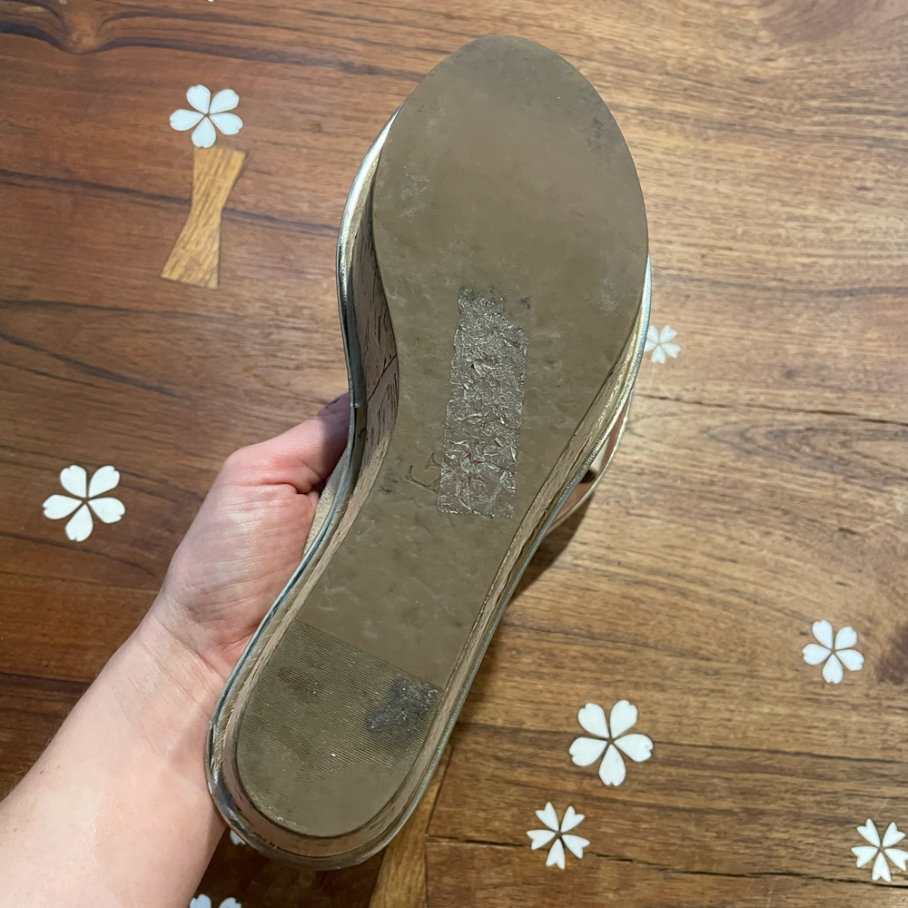 diane von furstenberg suede platform sandal - size 8.5