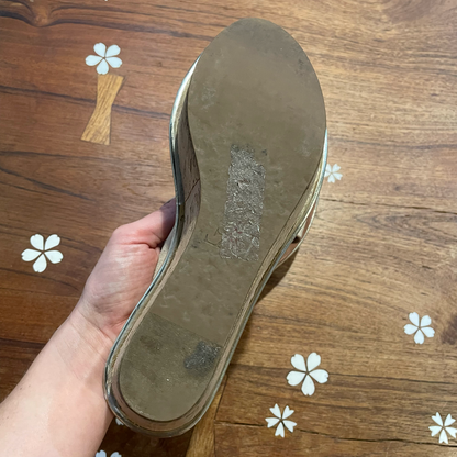 diane von furstenberg suede platform sandal - size 8.5