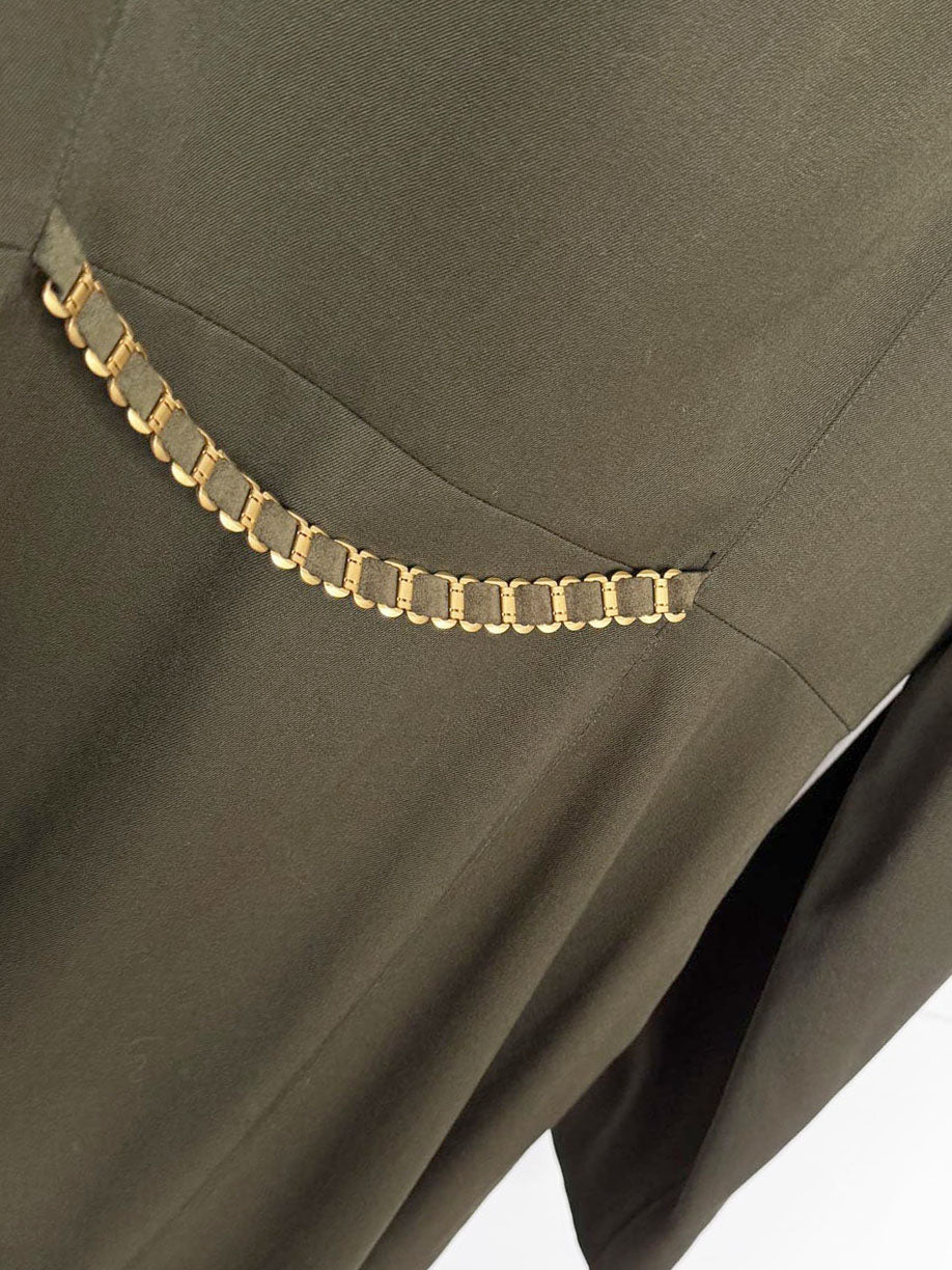 vintage 90s tahari suede collar 100% wool double breasted trench coat