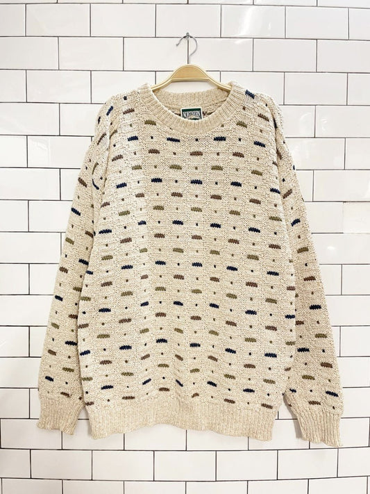 vintage northern elements chunky knit dad sweater - good market thrift store