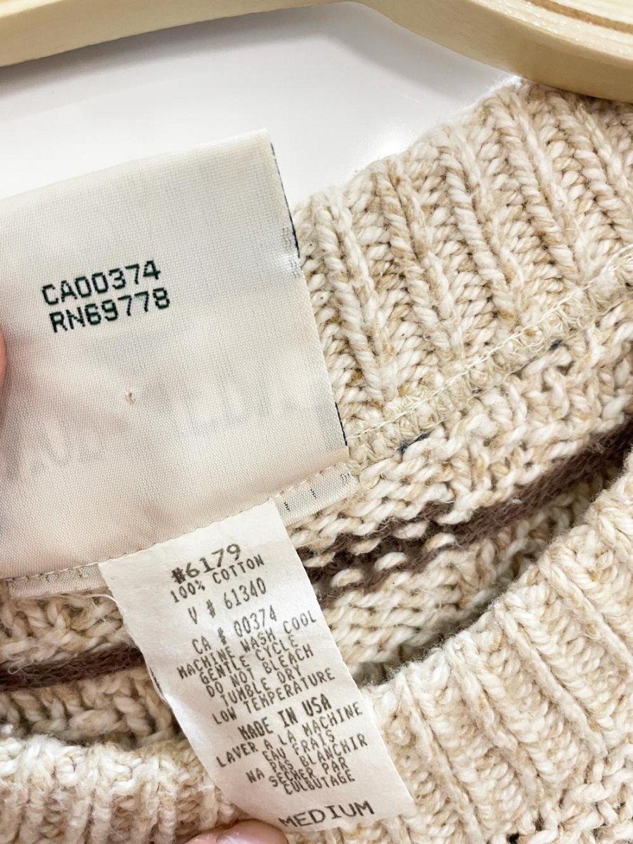 vintage northern elements chunky knit dad sweater - good market thrift store