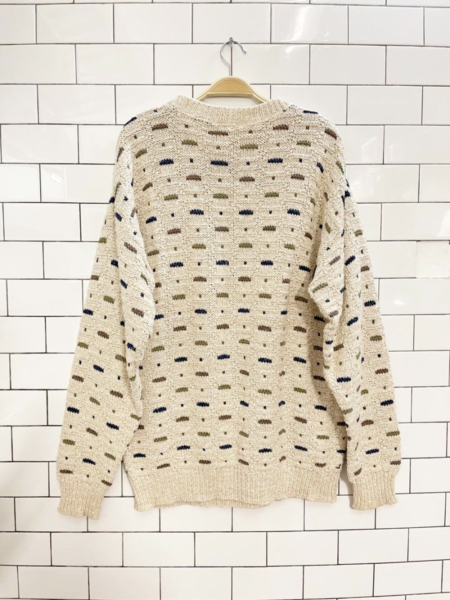 vintage northern elements chunky knit dad sweater - good market thrift store