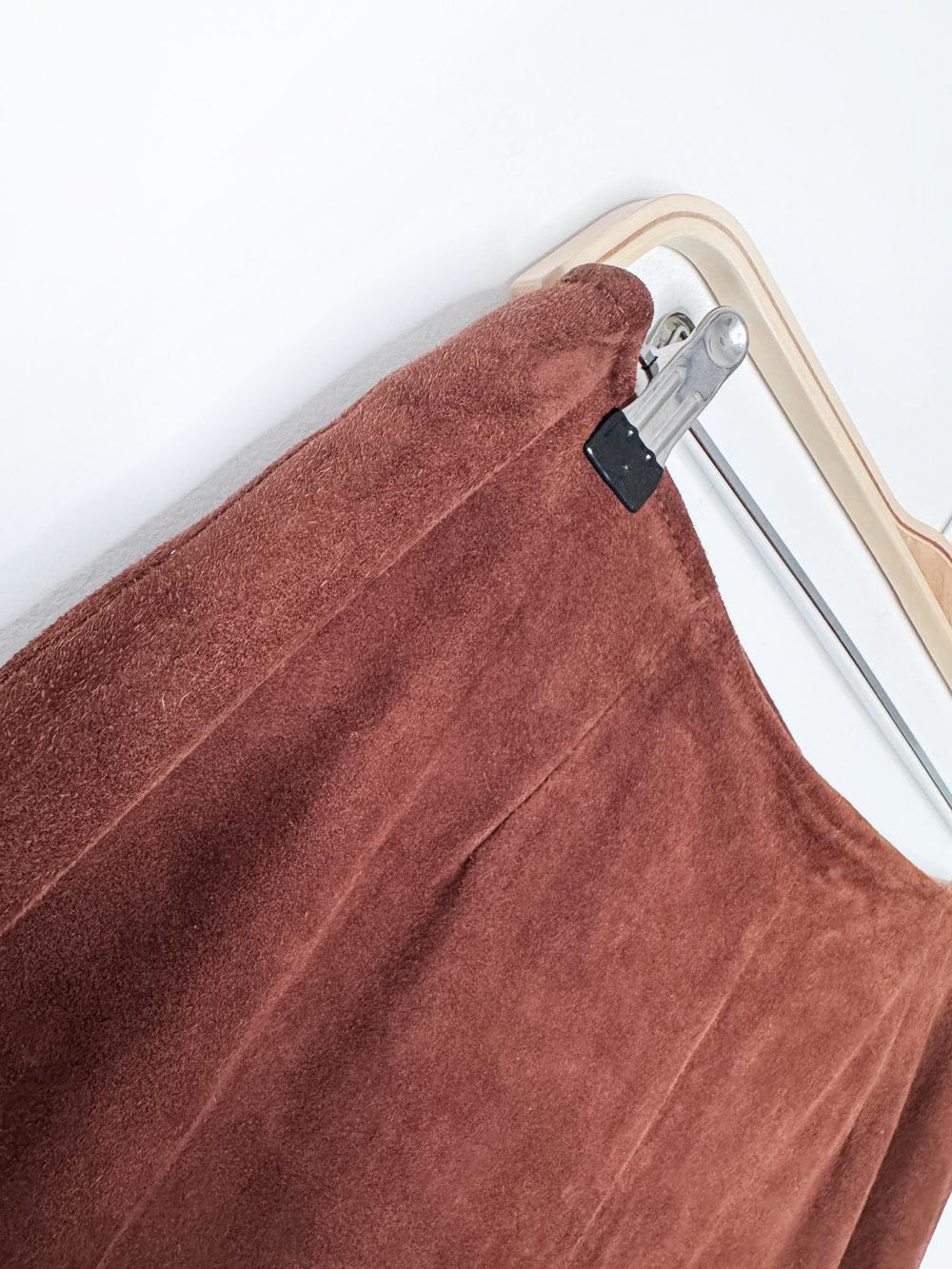 vintage 00s danier lamb suede maxi skirt | leather
