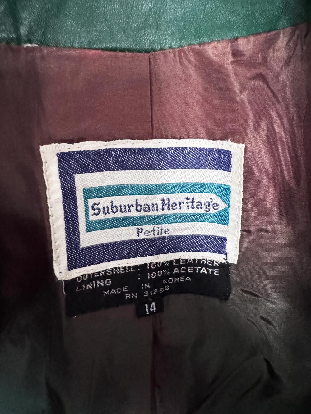 vintage 70s suburban heritage contrast trim bell sleeve long leather jacket