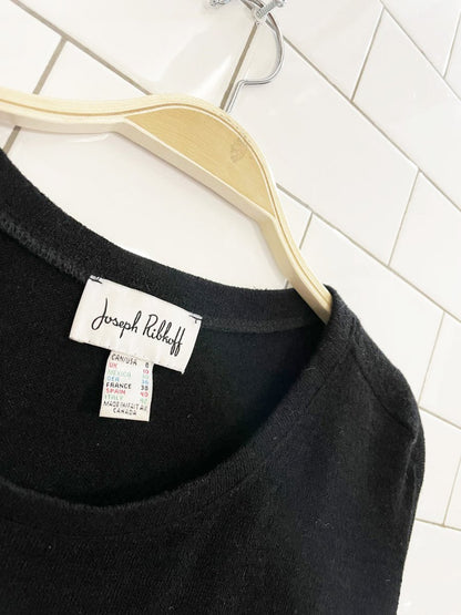 vintage joseph ribkoff fringe hem boxy knit top - good market thrift store