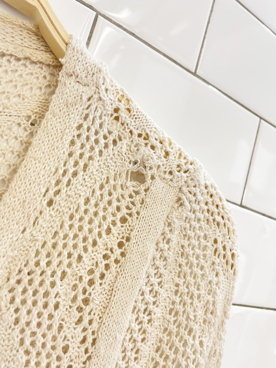 free people crochet full button festival midi dress - good market thrift store