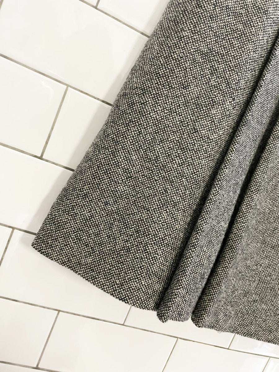 vintage wool tweed pleated mini skirt - good market thrift store