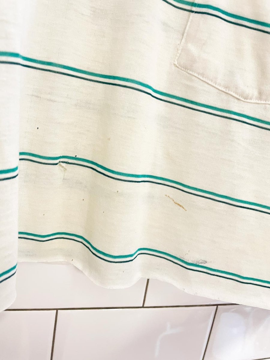 vintage 80s aristocrat striped crop polo - good market thrift store