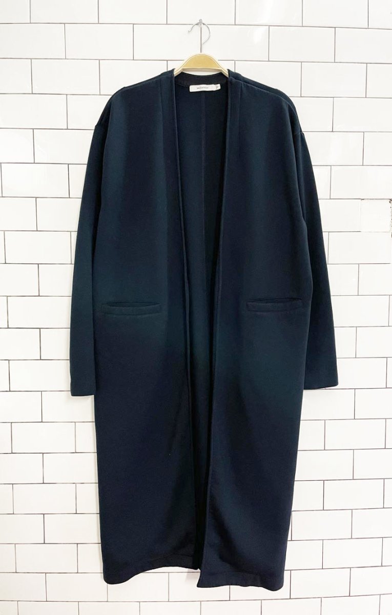 moussy minimal longline sweatshirt cardigan jacket - good market thrift store