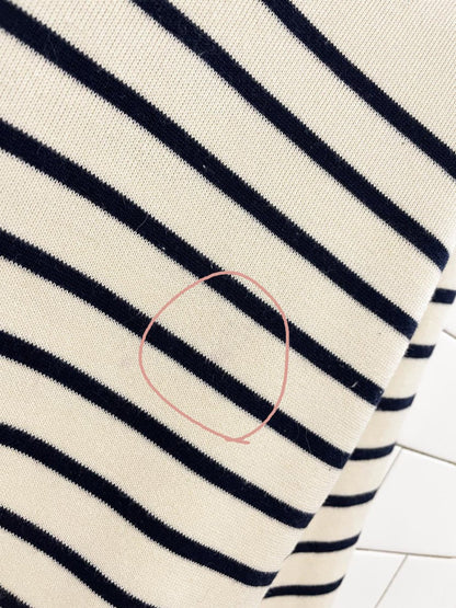 & other stories collared sailor stripe relaxed knit sweater - good market thrift store