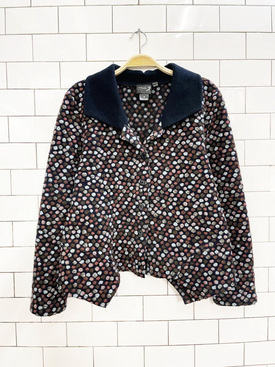 vintage 00s tib design felted wool fall jacket - good market thrift store