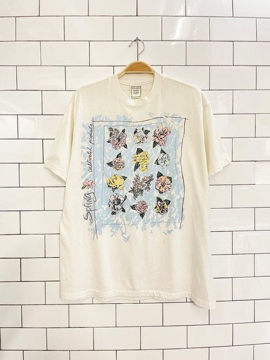 vintage 80s sweet baby jane spring garden graphic tee - good market thrift store
