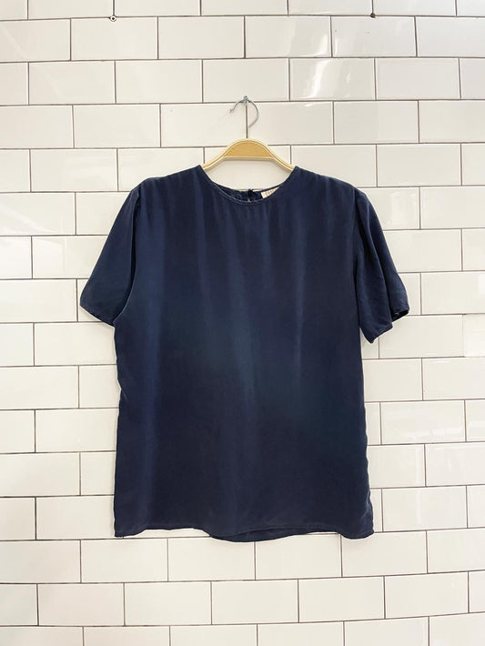vintage 00s braemar 100% silk tee - good market thrift store