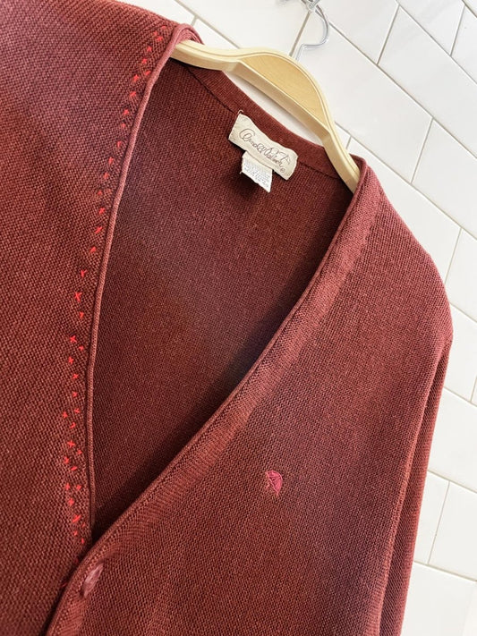 vintage arnold palmer embroidered collar knit cardigan - good market thrift store