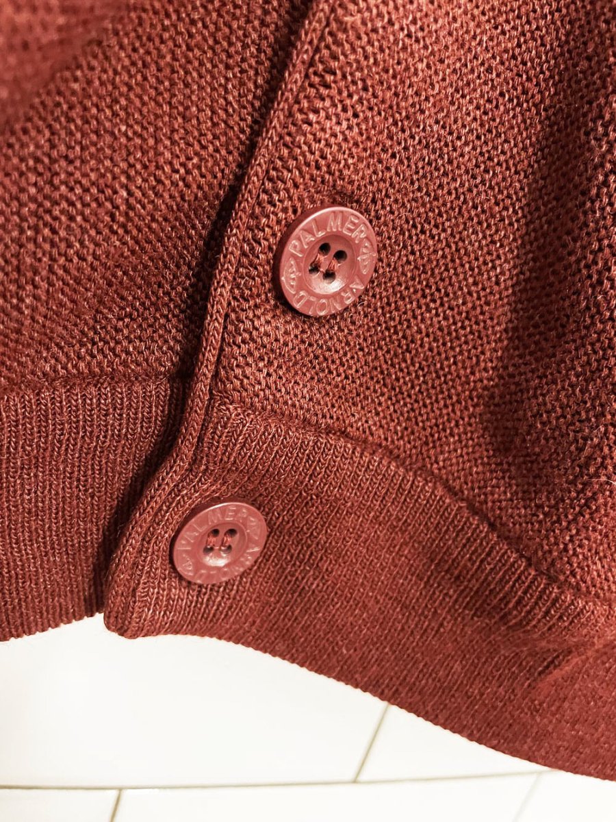 vintage arnold palmer embroidered collar knit cardigan - good market thrift store