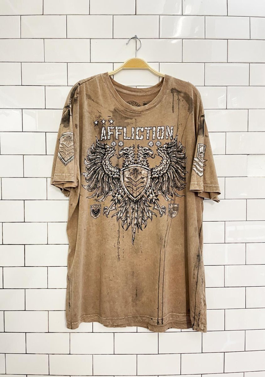 y2k affliction eagle shield tee - good market thrift store