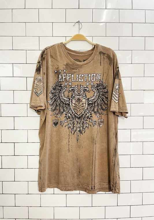 y2k affliction eagle shield tee - good market thrift store