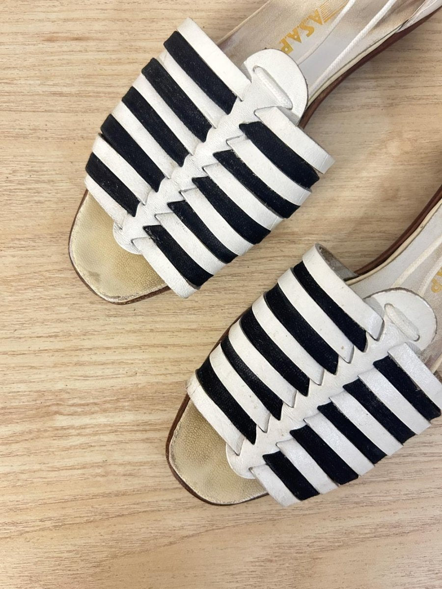 vintage asap leather lace sandal - good market thrift store