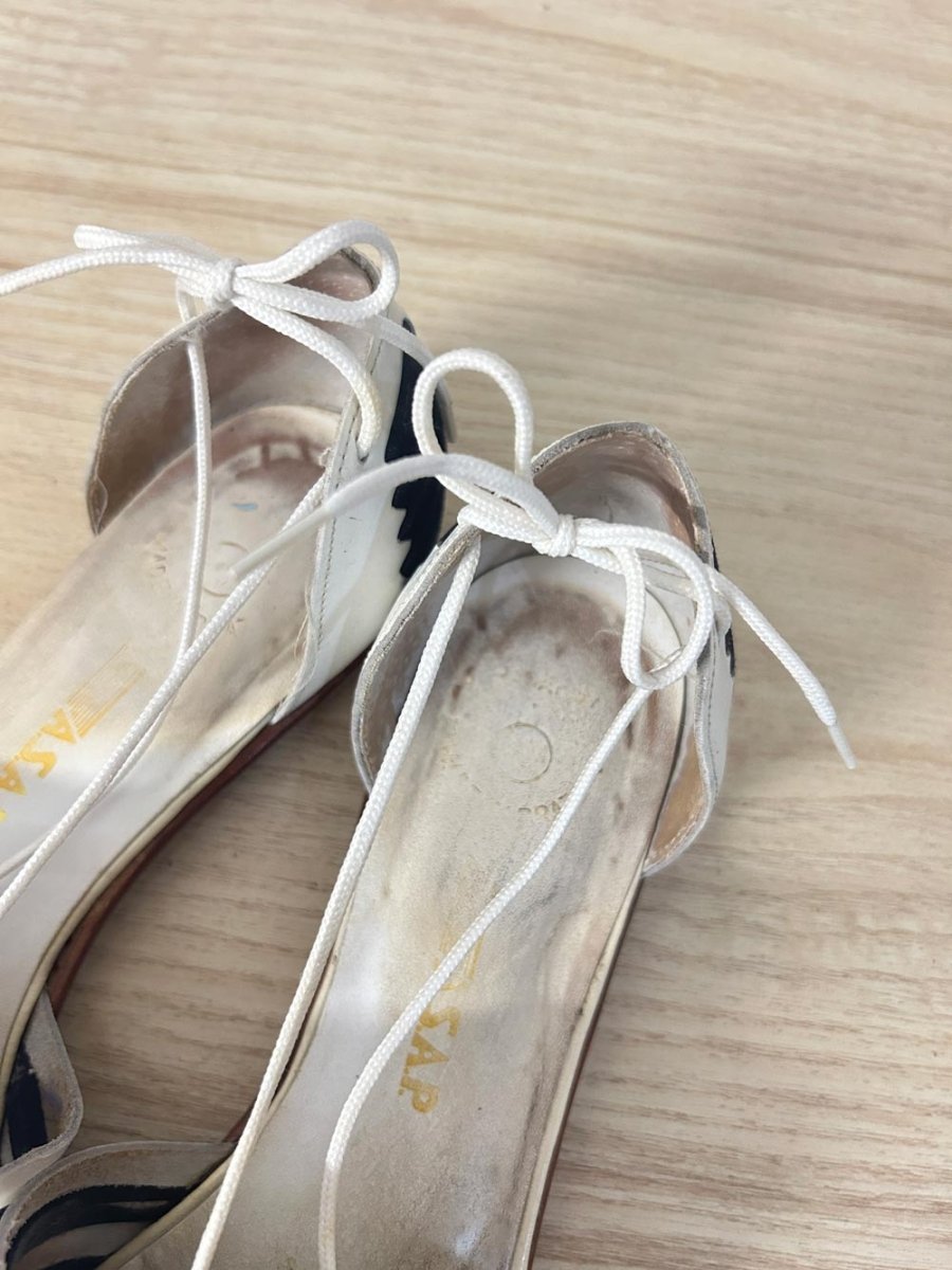 vintage asap leather lace sandal - good market thrift store