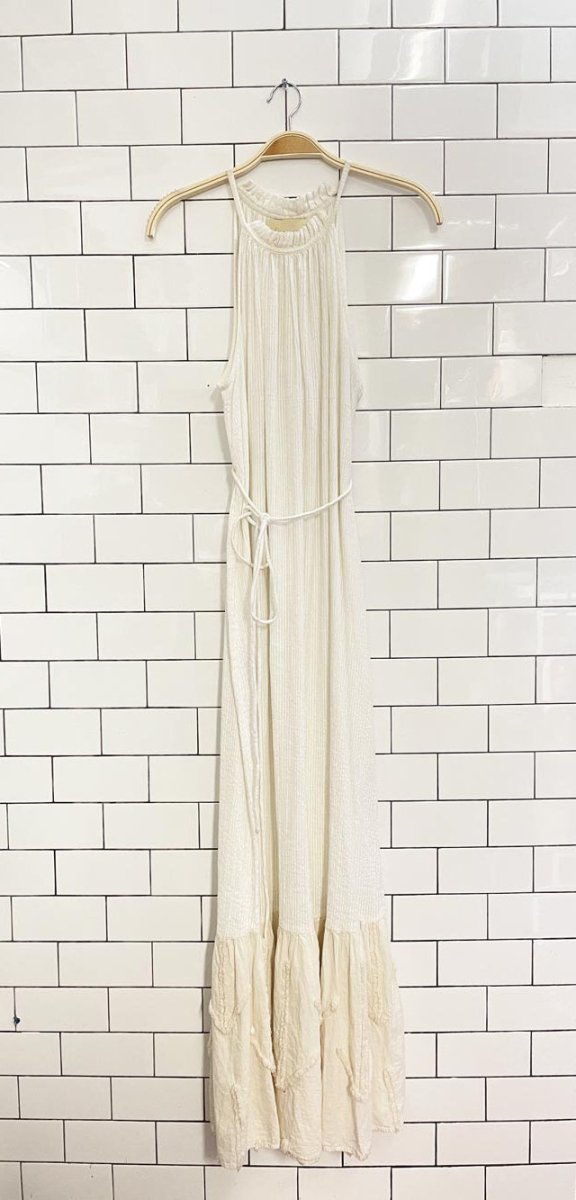 natalie alamein high neck tiered hem maxi dress - good market thrift store