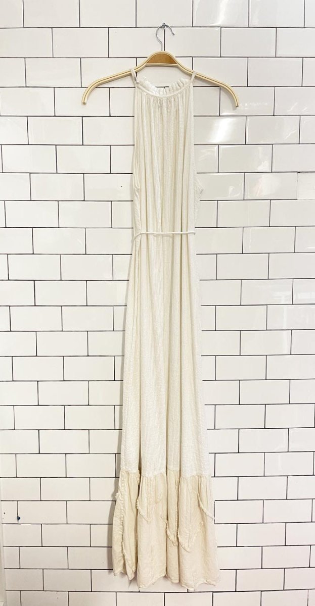 natalie alamein high neck tiered hem maxi dress - good market thrift store