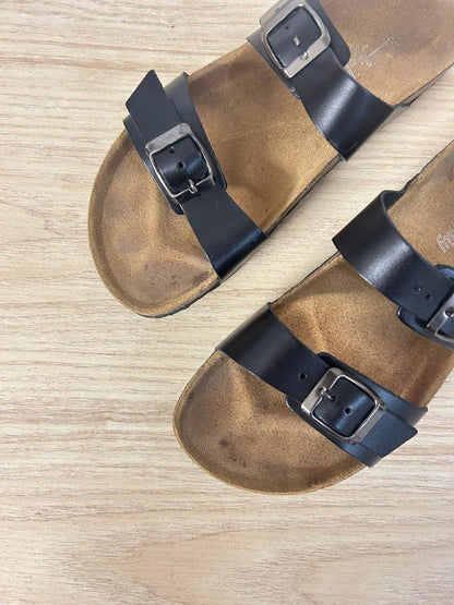 made in italy leather two strap sandal - good market thrift store
