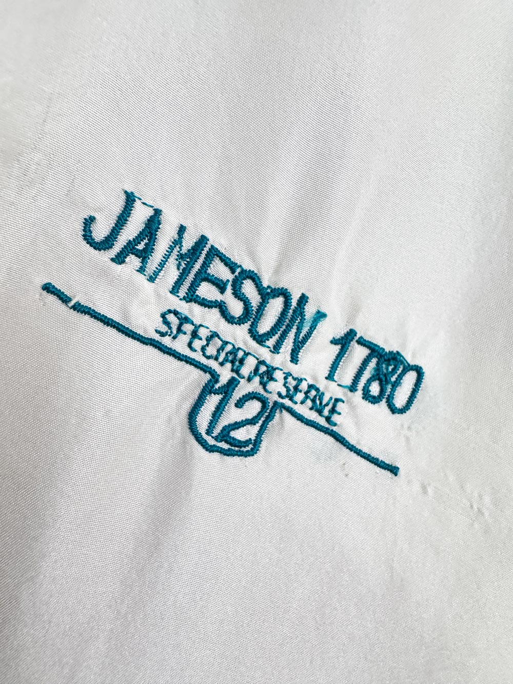 vintage 90s jameson whiskey 100% silk colour block bomber jacket