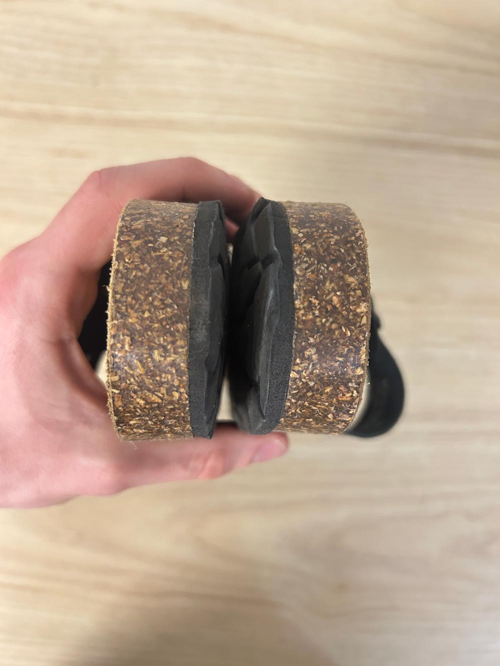 made in italy leather two strap sandal - good market thrift store