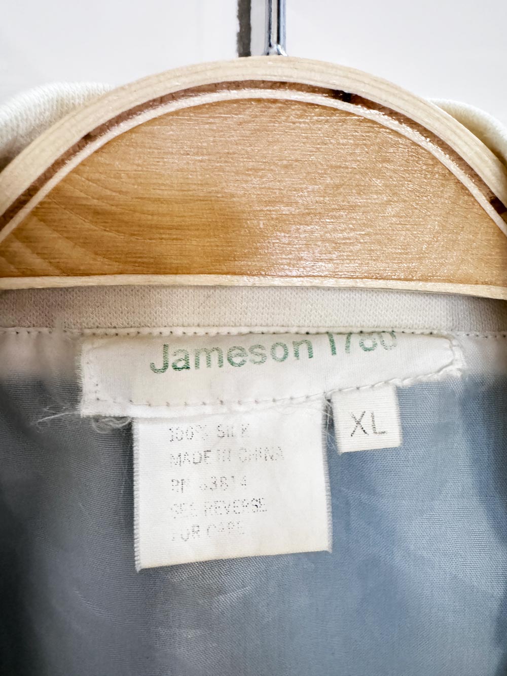 vintage 90s jameson whiskey 100% silk colour block bomber jacket