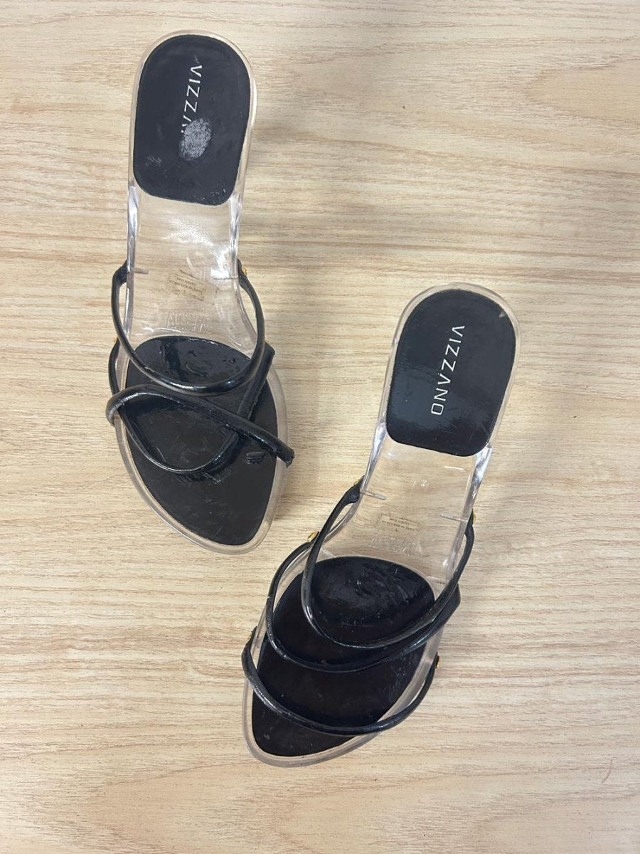 y2k vizzano strappy lucuite heels - good market thrift store