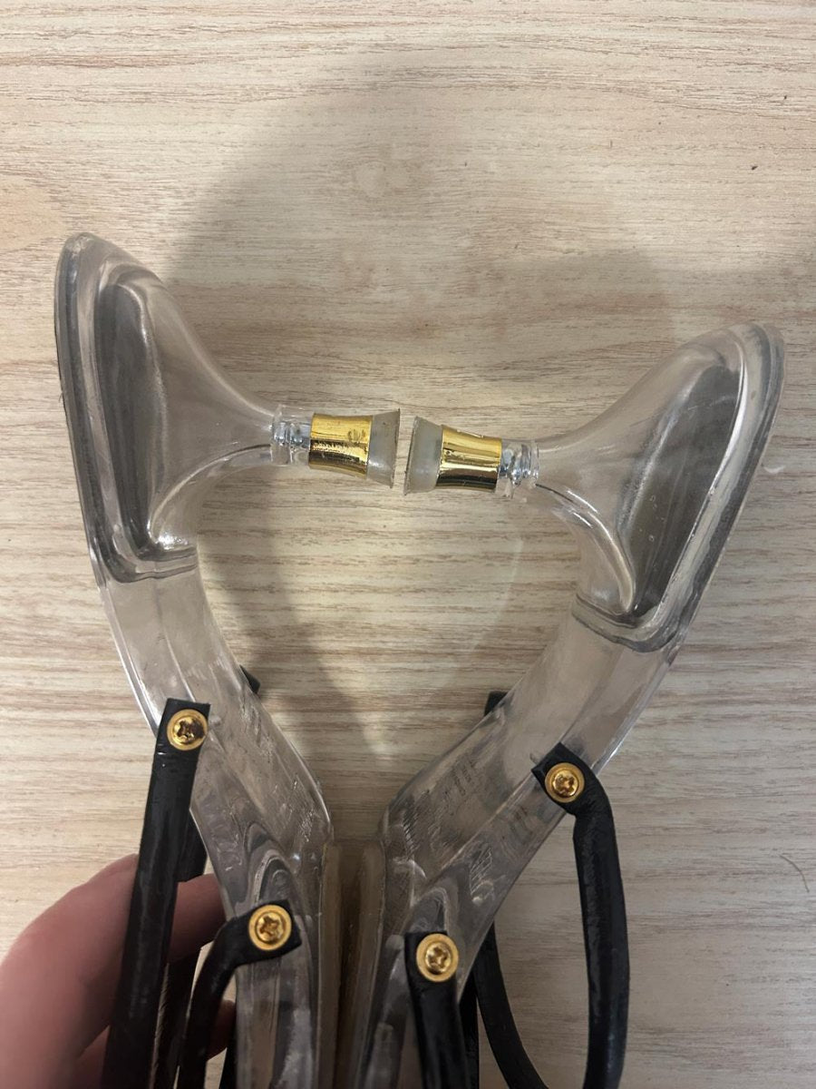 y2k vizzano strappy lucuite heels - good market thrift store