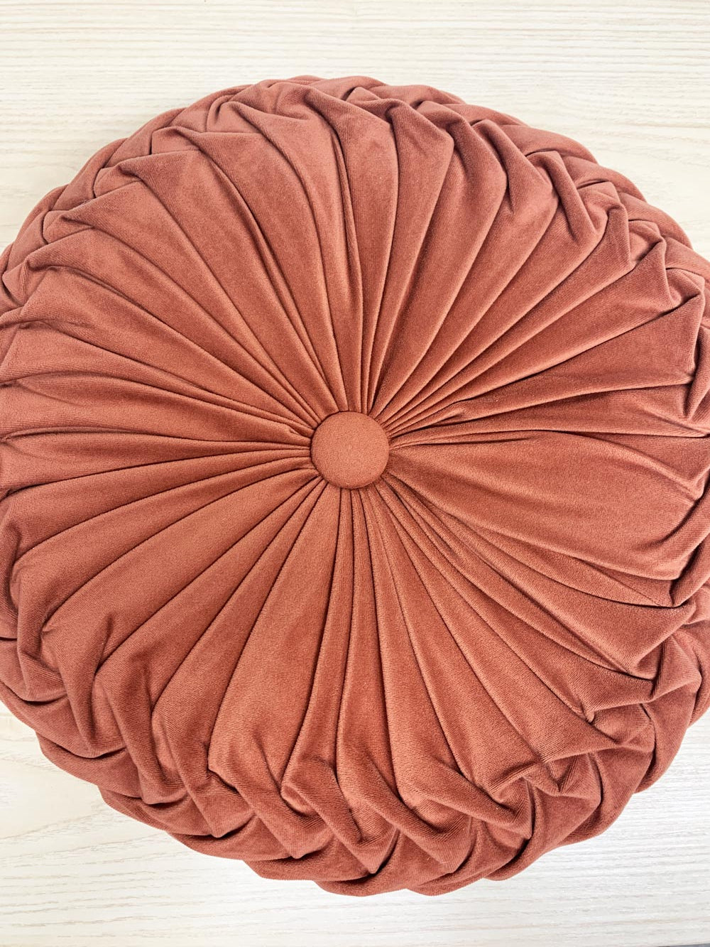 lillian august velvet round pleated throw pillow | floor cushion