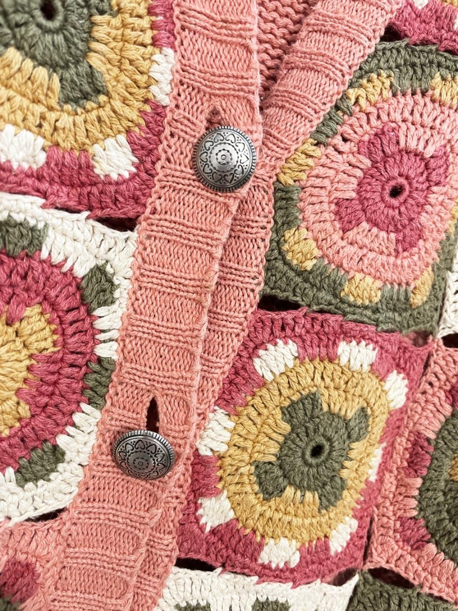 vintage 90s linen - blend crochet knit vest | cambridge country store - good market thrift store