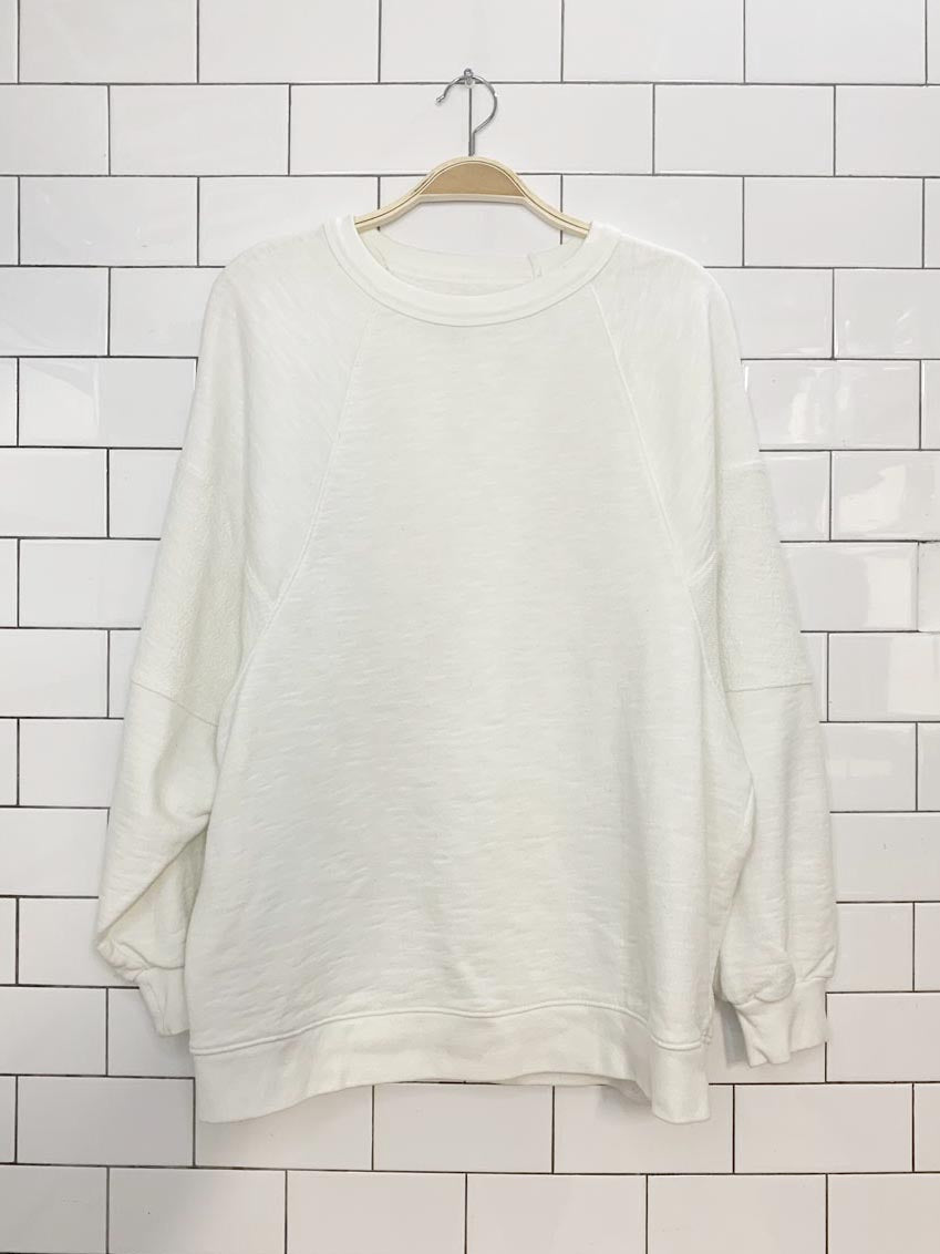 madewell MWL oversized two-tone sweatshirt