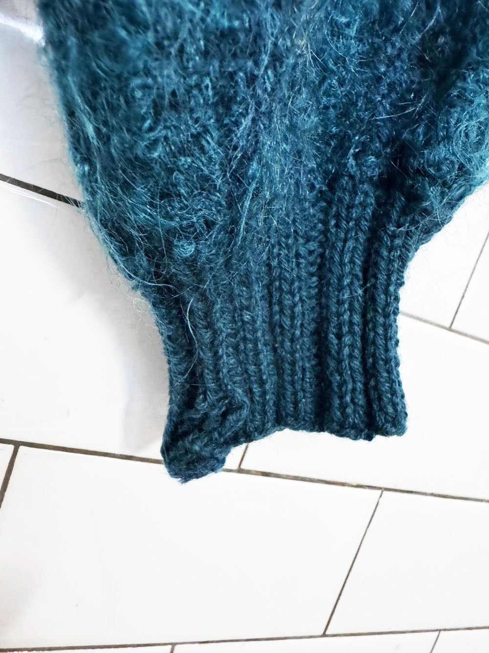 vintage handmade woven mohair cardigan sweater
