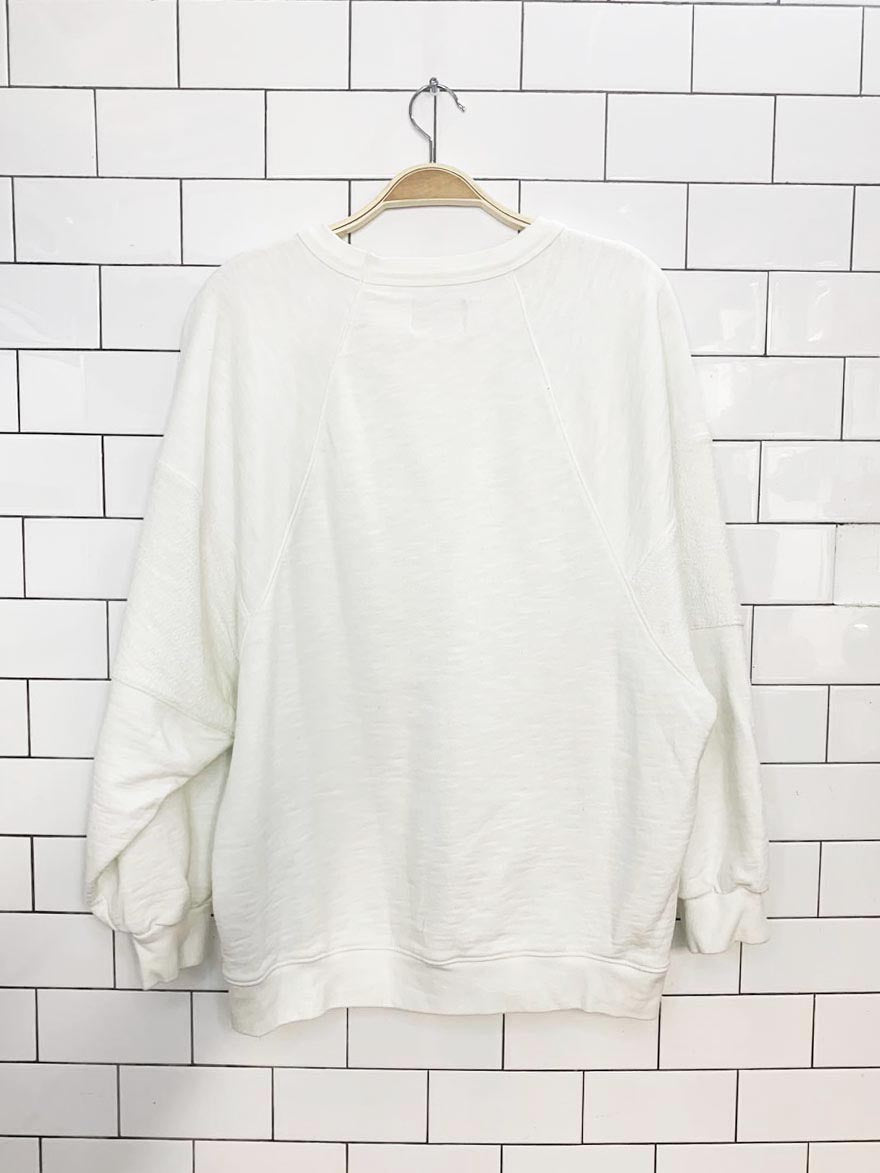 madewell MWL oversized two-tone sweatshirt