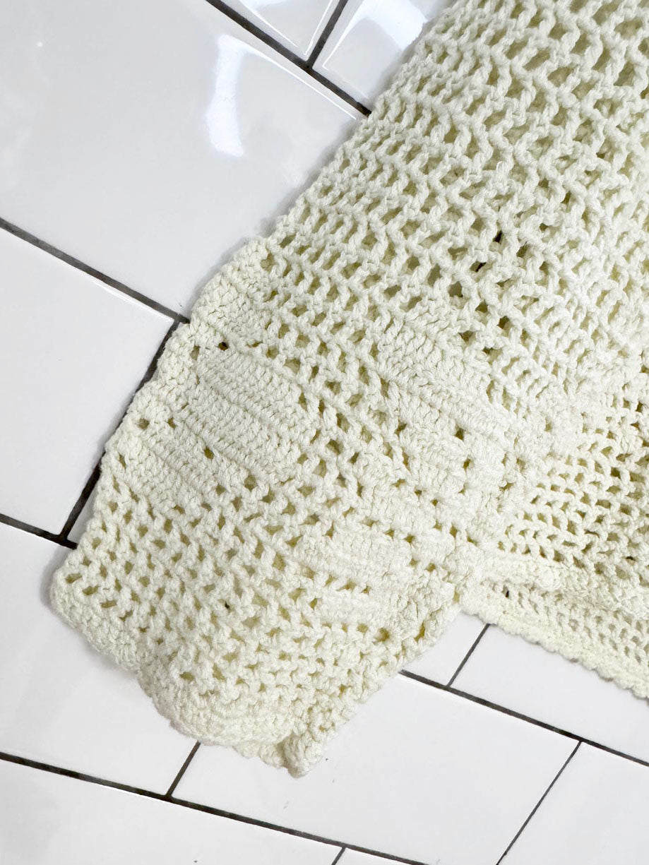 floral crochet knit cardigan top