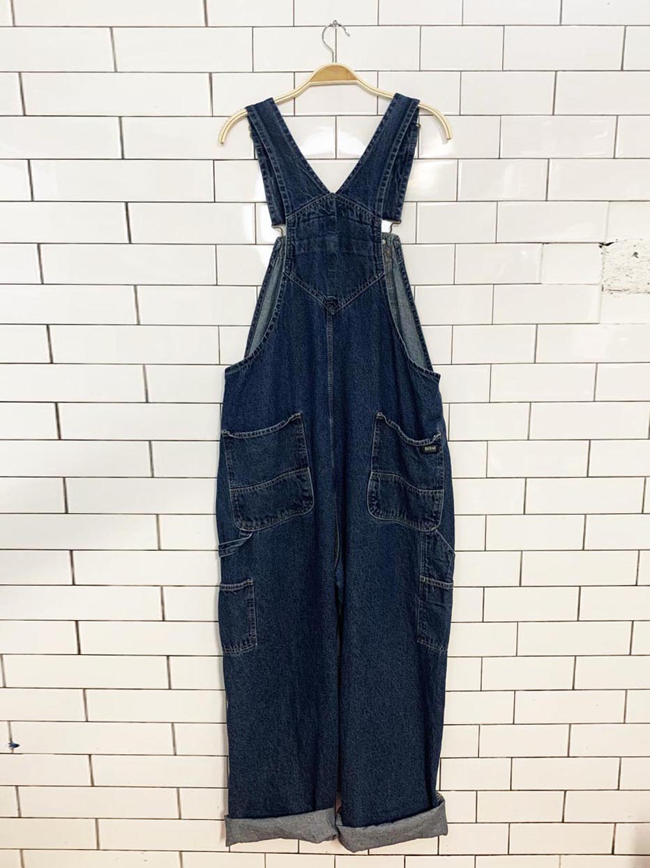 vintage 00s berne workwear soft denim baggy overalls