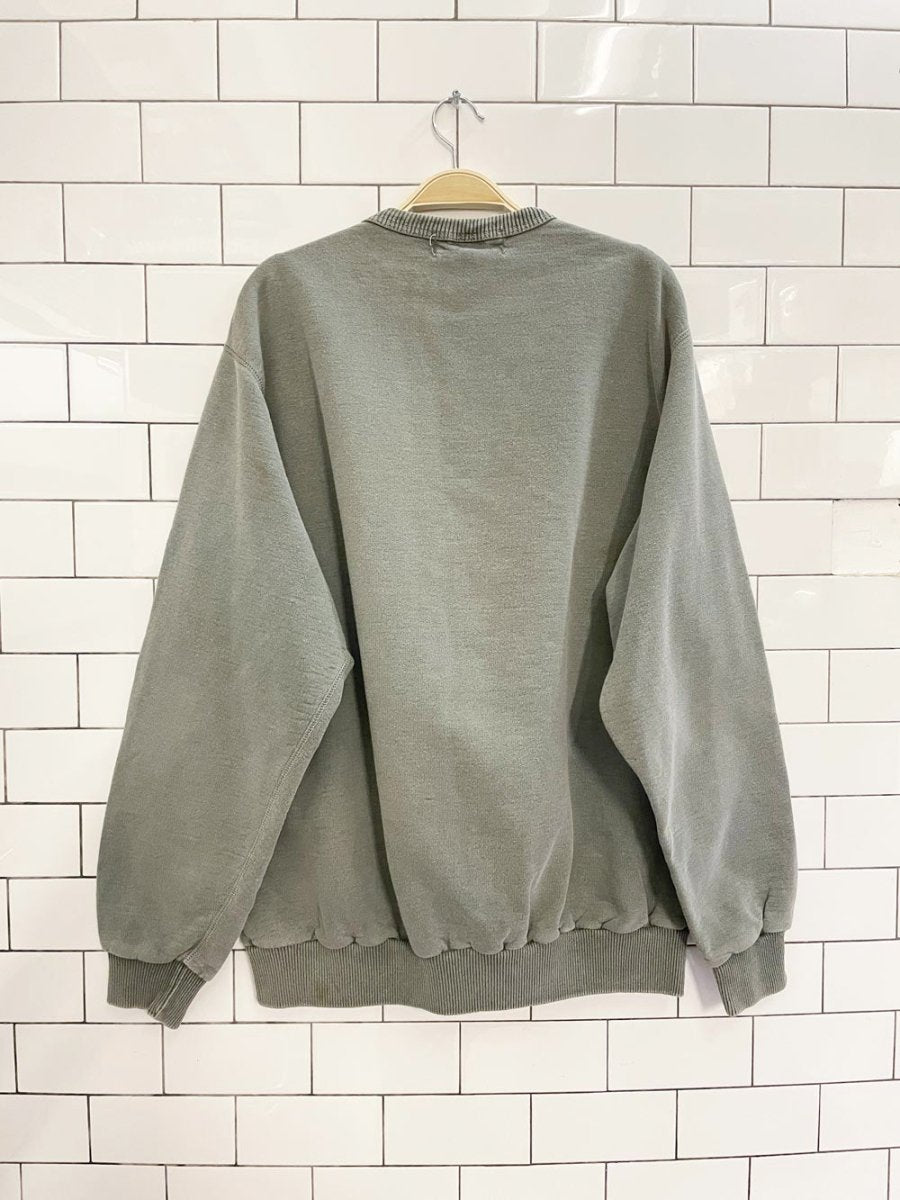 vintage 90s windriver embroidered faded cottage crew sweatshirt - good market thrift store