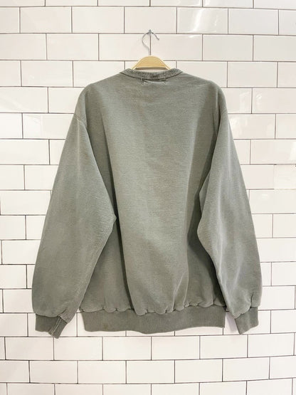 vintage 90s windriver embroidered faded cottage crew sweatshirt - good market thrift store