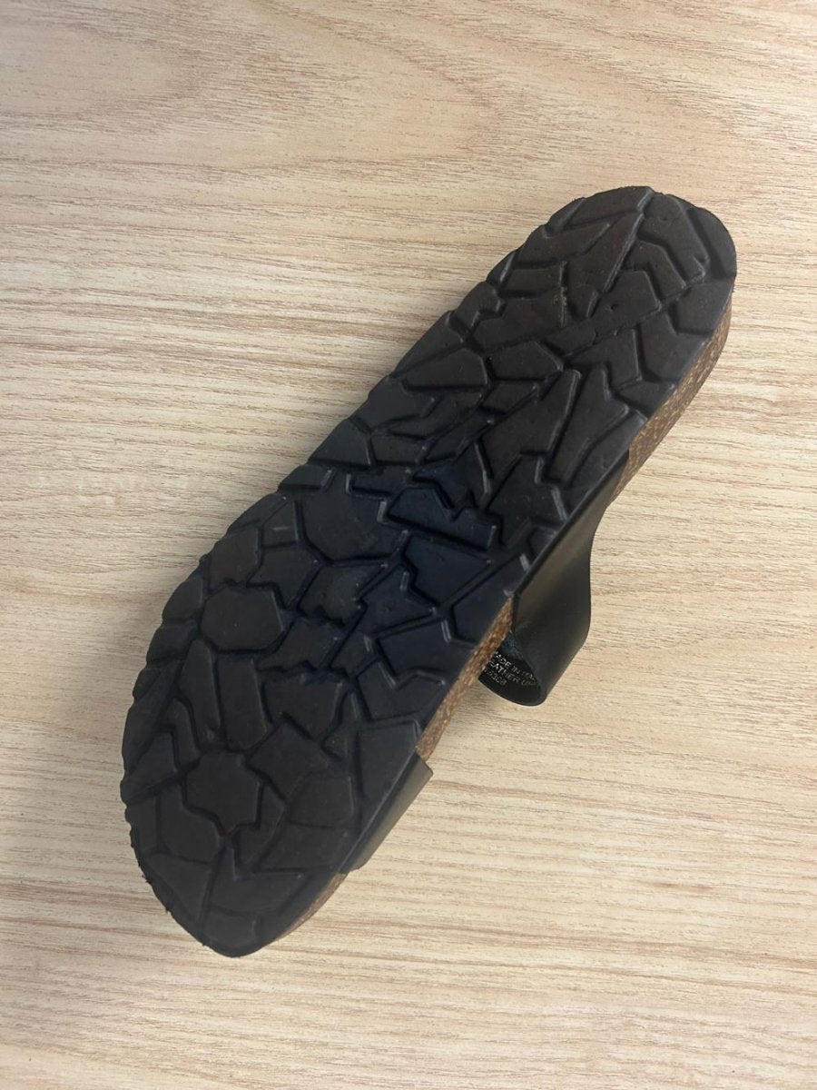 made in italy leather two strap sandal - good market thrift store