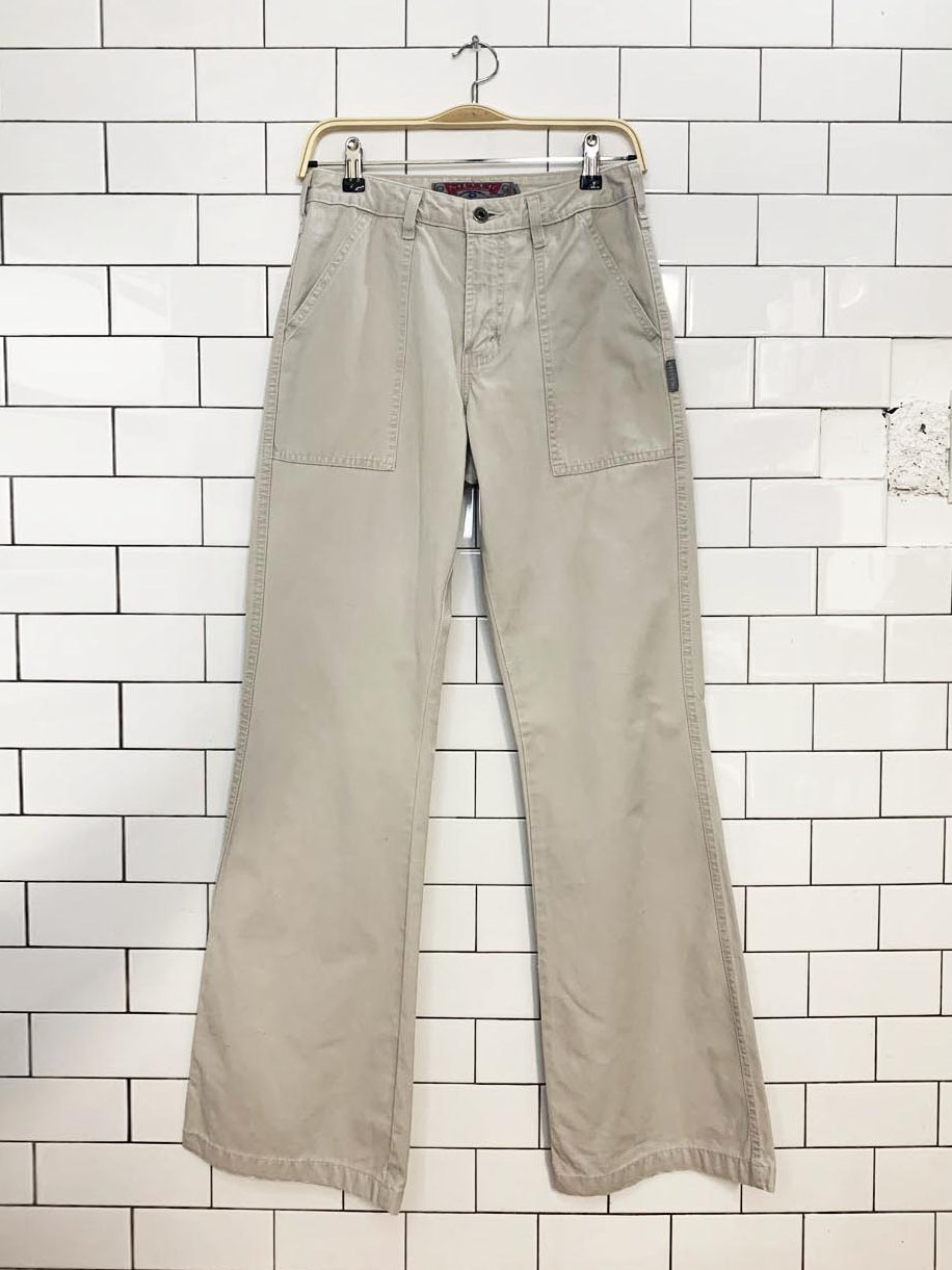 y2k silver soft deep pocket flare leg pants