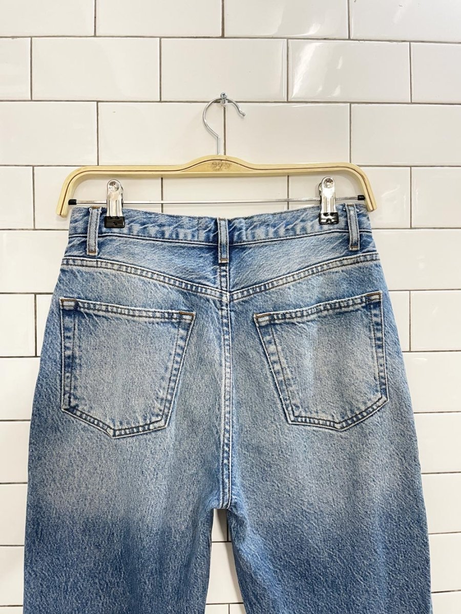 reformation cynthia high rise relaxed straight crop jeans - good market thrift store