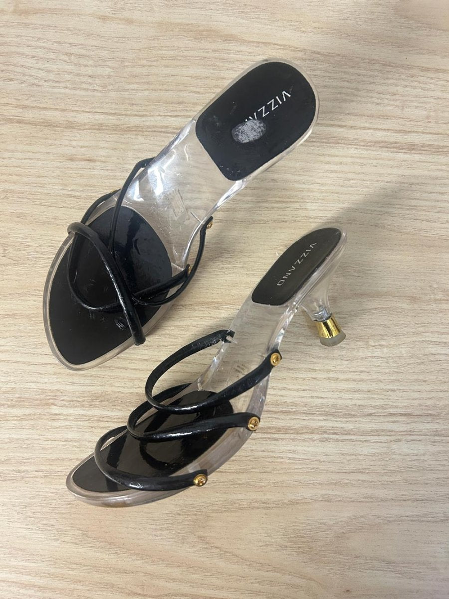 y2k vizzano strappy lucuite heels - good market thrift store