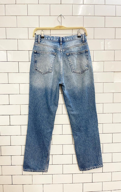 reformation cynthia high rise relaxed straight crop jeans - good market thrift store