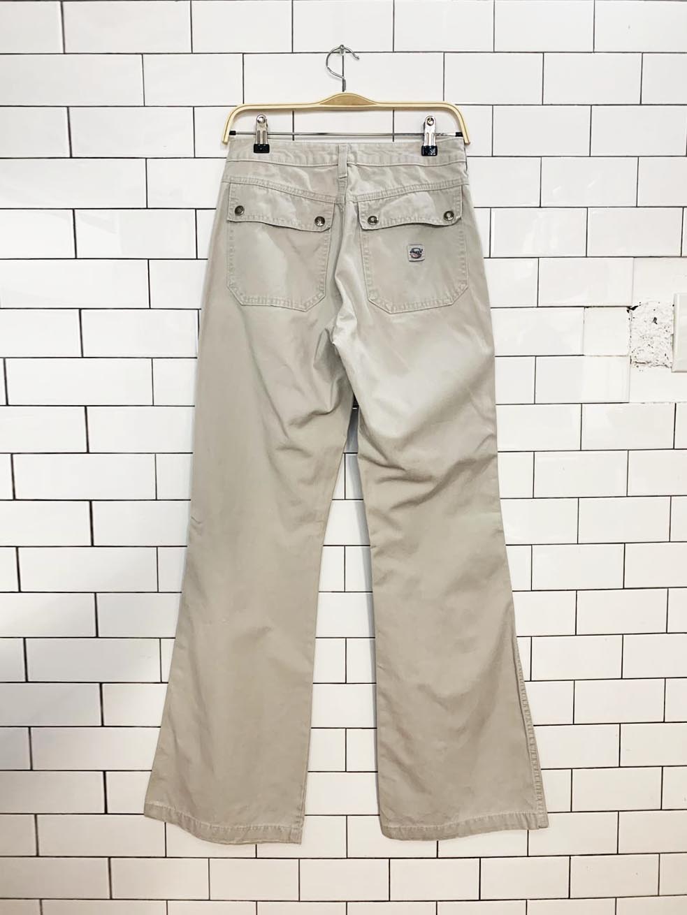 y2k silver soft deep pocket flare leg pants