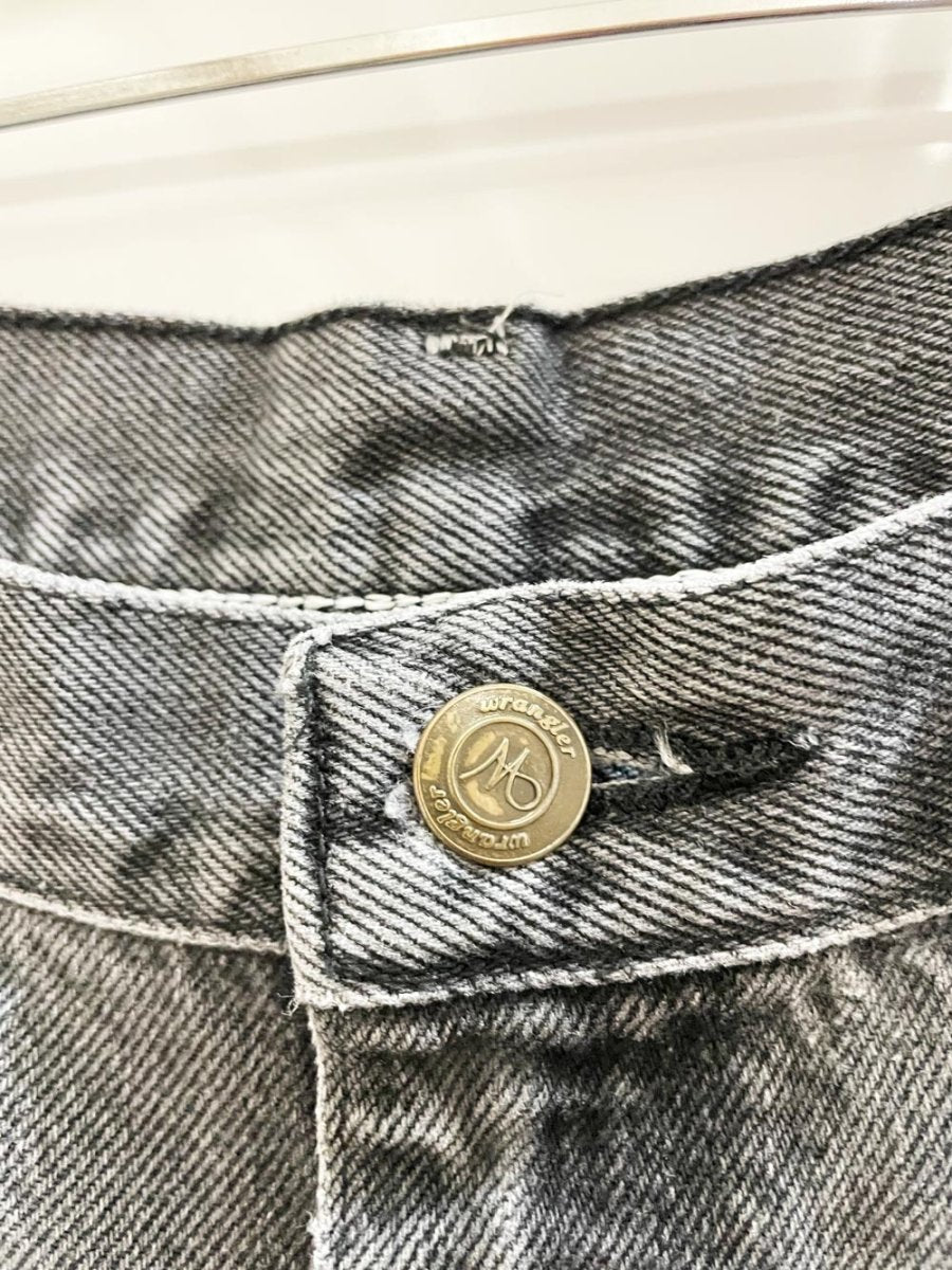 vintage wrangler hand - embroidered denim shorts - good market thrift store